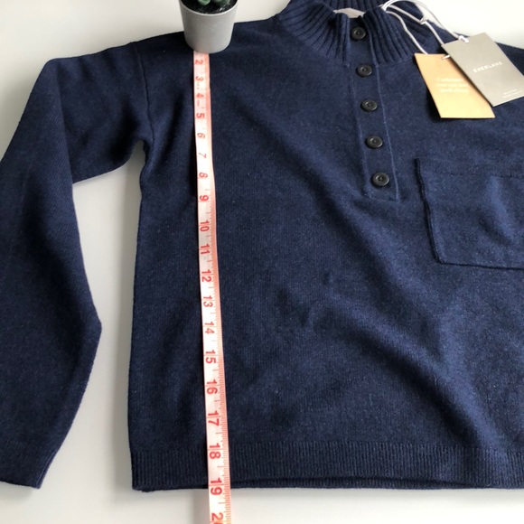 Everlane Recashmere Button Mock Neck Sweater - Picture 9 of 10
